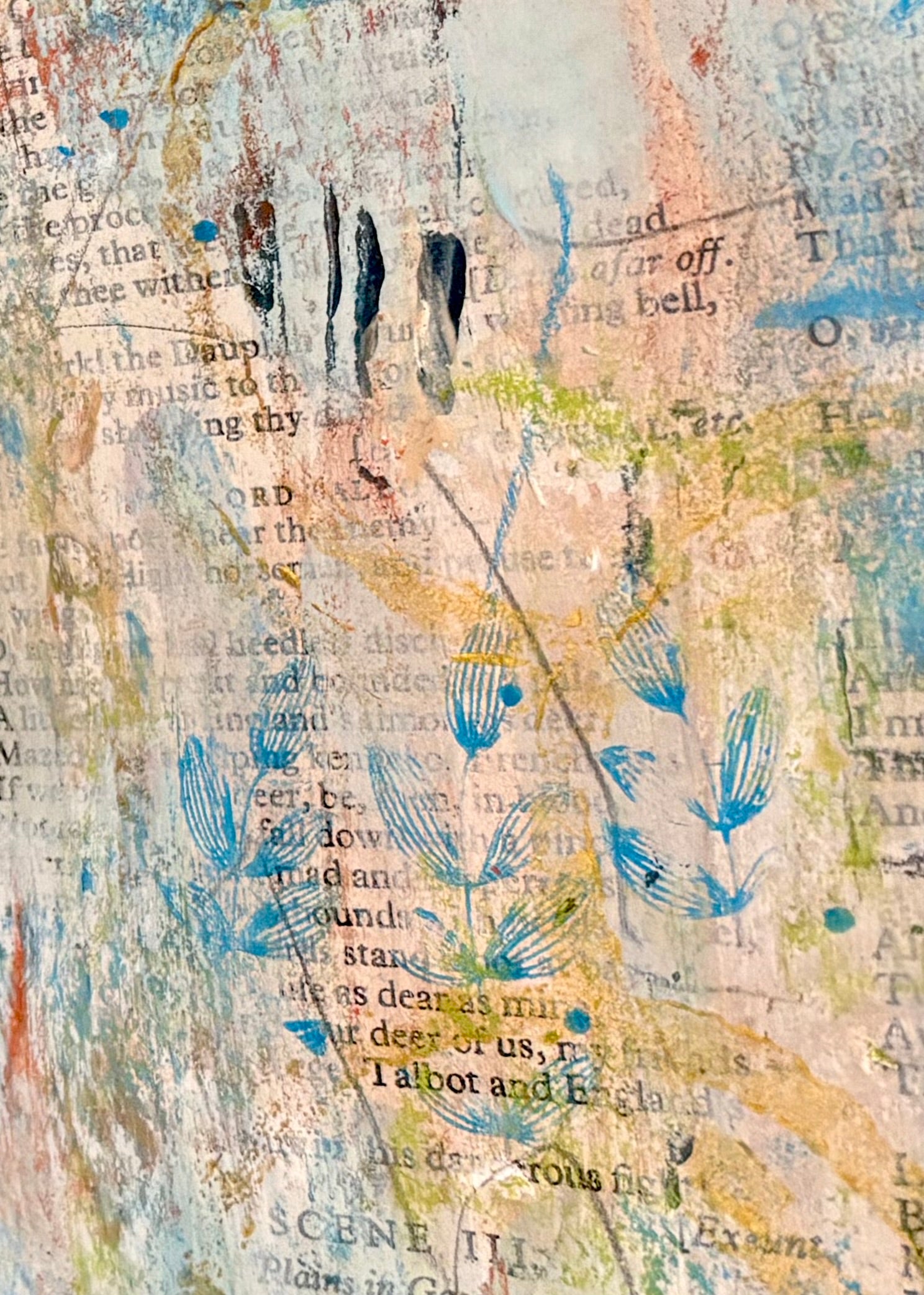 Chalk Vintage Book Pages
