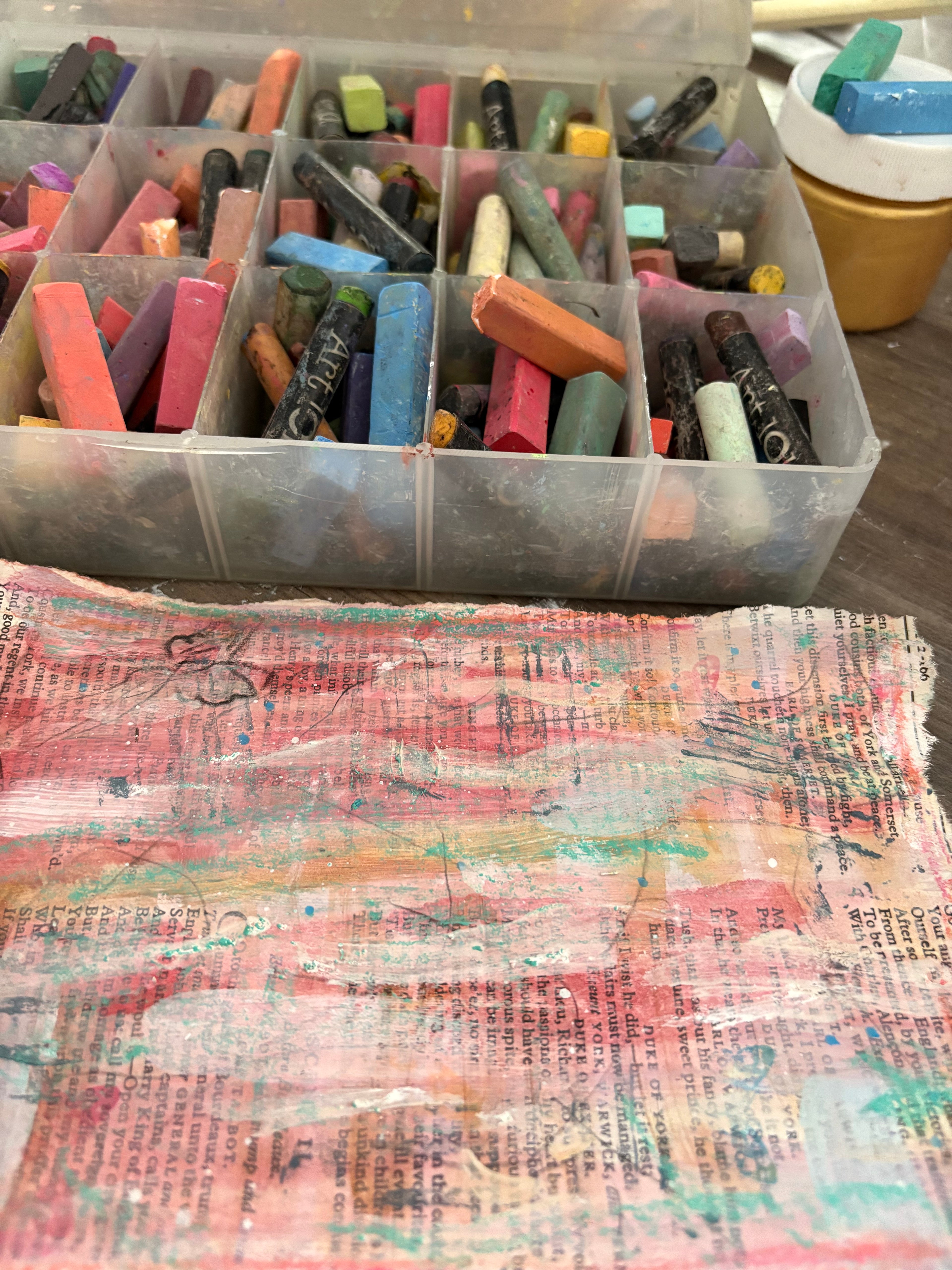 Chalk Vintage Book Pages